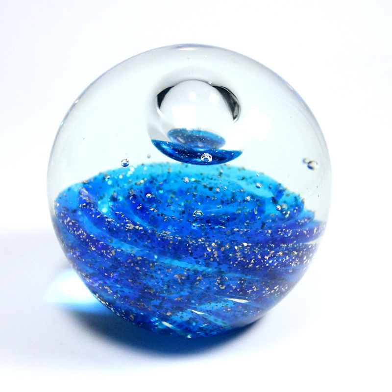 Round solid color glass ball paperweight