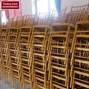 wholesale cheap gold sliver metal event banquet Wedding Chair stackable tiffany Chiavari Napoleon Chairs with cushion