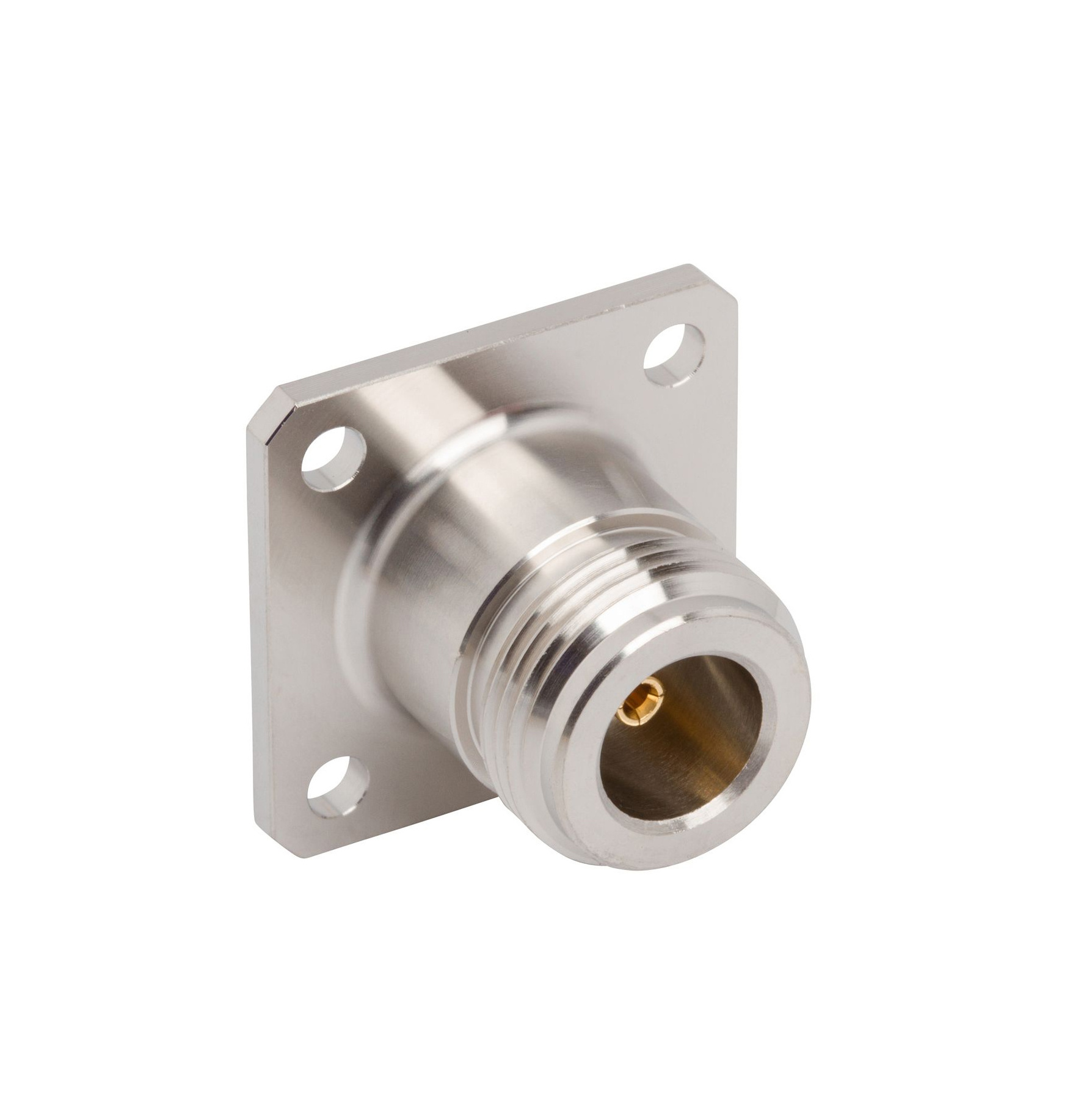 50Ohm 6GHz RF N Female Straight Panel Coaxial Connector N Jack 4 Hole Flange Connector for Antenna Coaxial Cable