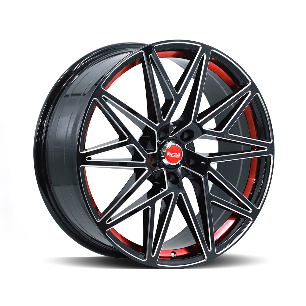 Rayone DX132 Red Innercut Undercut 5x100 114.3 120 Passenger Car Alloy Wheels Rims 20inch 8.5J