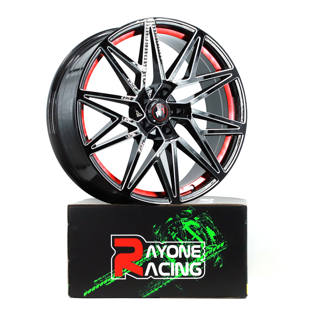 Rayone DX132 Red Innercut Undercut 5x100 114.3 120 Passenger Car Alloy Wheels Rims 20inch 8.5J