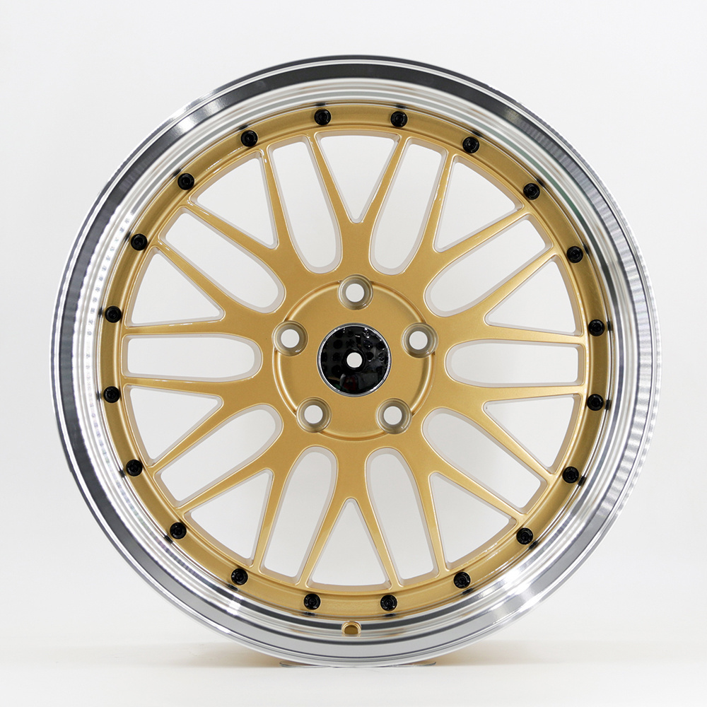 A038 Deep Dish Gold Machine Lip 18/19 inch Wheel 5*114.3 Car Alloy Wheels Rims Wholesale