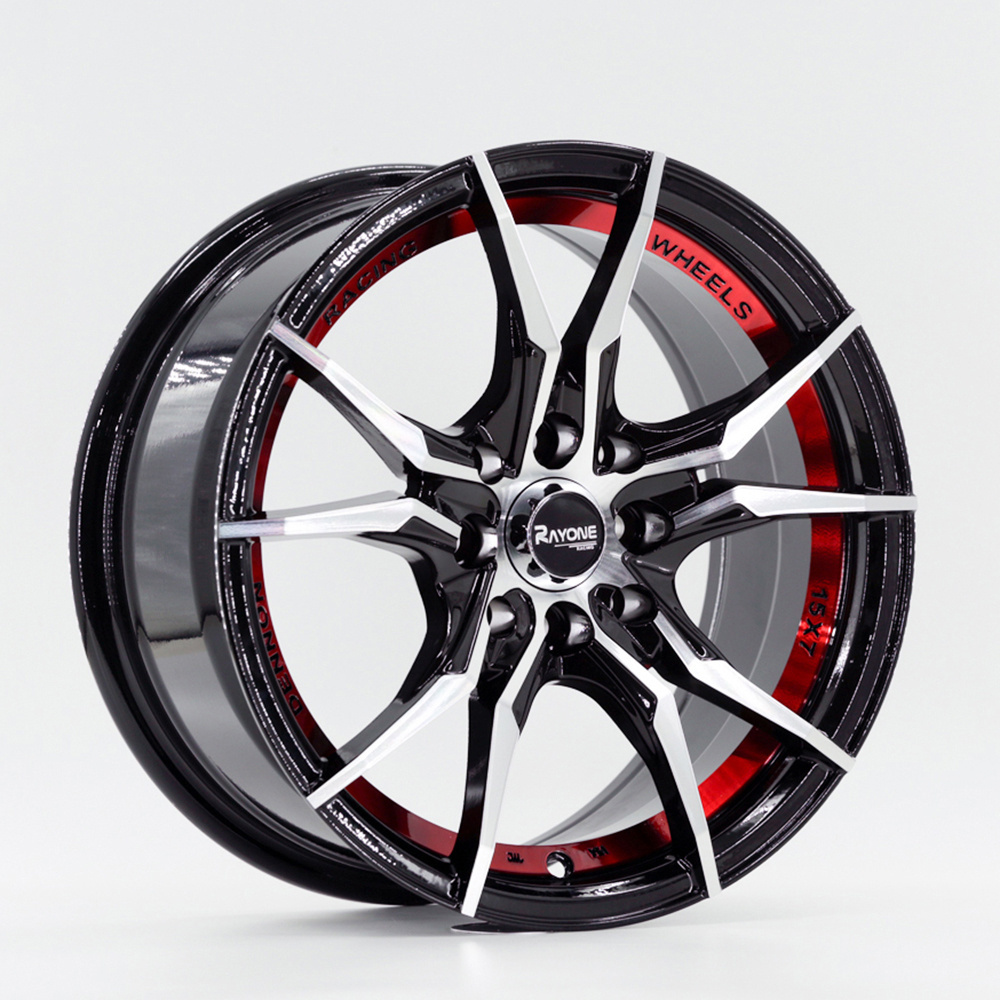 623 Factory 5 Double Spokes Red Undercut Hot Alloy Wheels