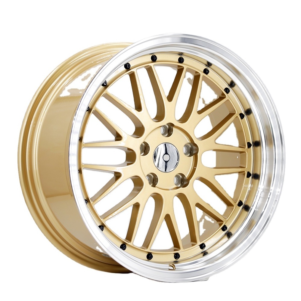 A038 Deep Dish Gold Machine Lip 18/19 inch Wheel 5*114.3 Car Alloy Wheels Rims Wholesale