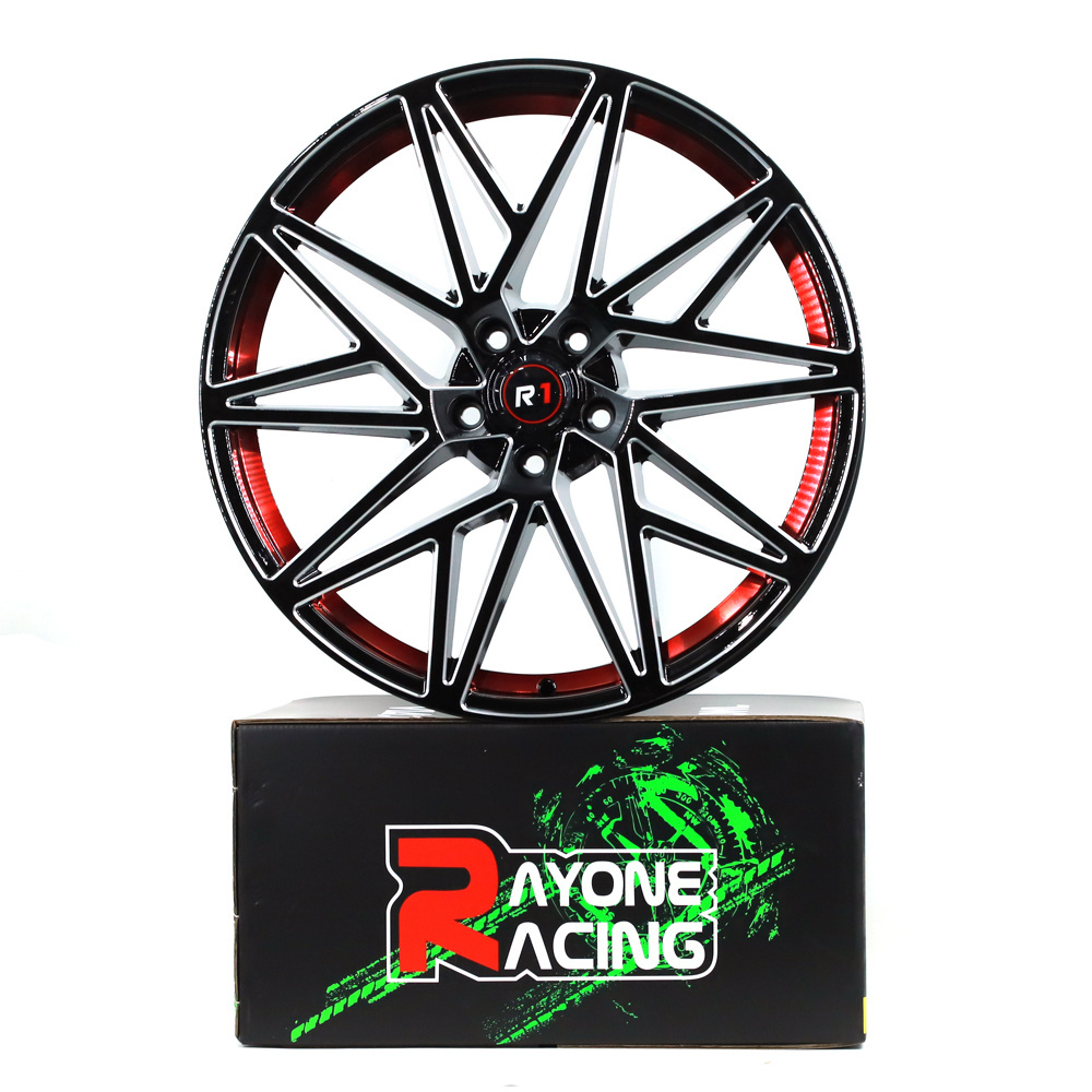 Rayone DX132 Red Innercut Undercut 5x100 114.3 120 Passenger Car Alloy Wheels Rims 20inch 8.5J