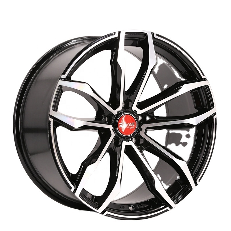 19 Inch Bright Black 5 Double Spoke Deep Concave Aftermarket Wheels