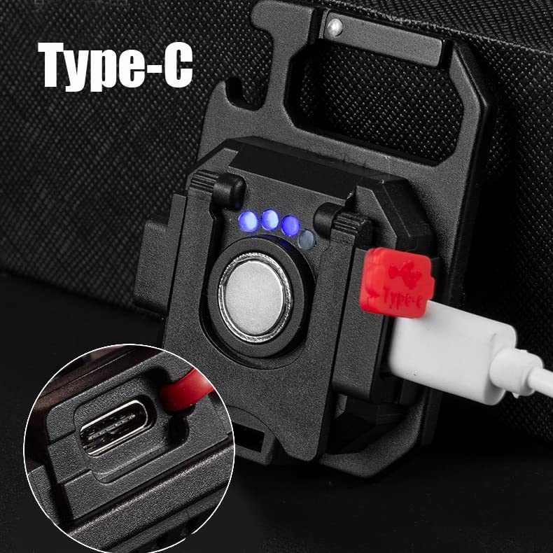 Mini Flashlight USB Rechargeable Work Light 500mAh with Tripod Portable Keychain LED Lights