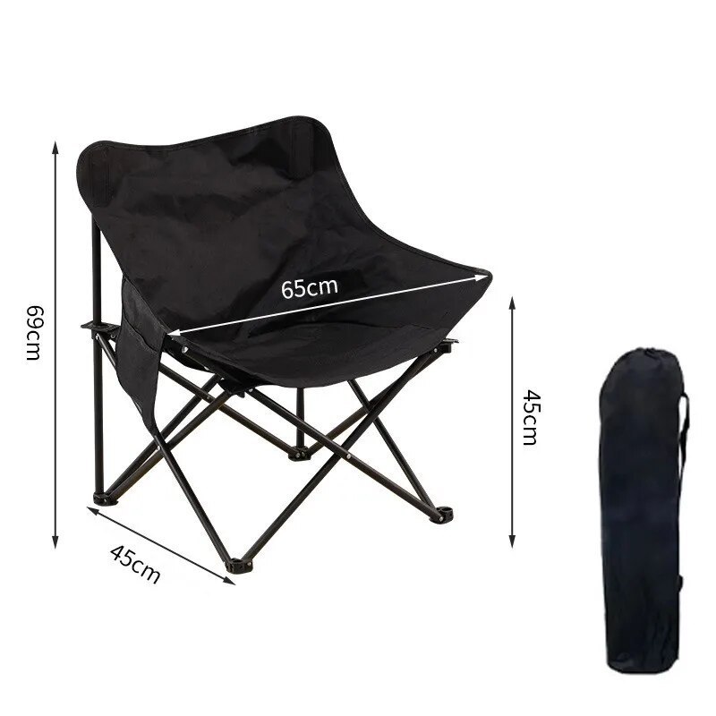 Outdoor Folding Camping Moon Chair Portable Lightweight Picnic Beach Fishing Chairs Tourist Tent Travel Dining Night Chair