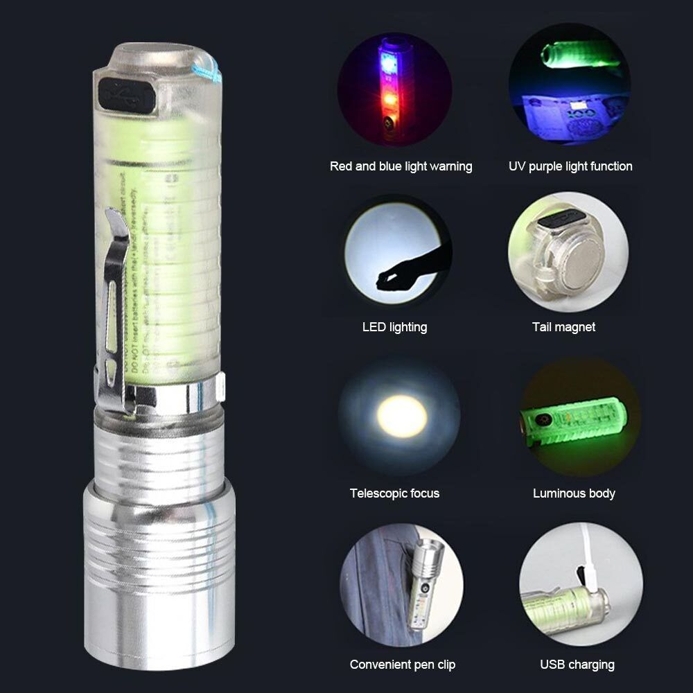 30W LED White Laser Telescopic Zoom Long Distance LED Flashlight