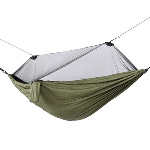 Camping Hammock with Mosquito Net Adjustable Ridgeline Double Hammock Portable Lightweight Hammock Ripstop