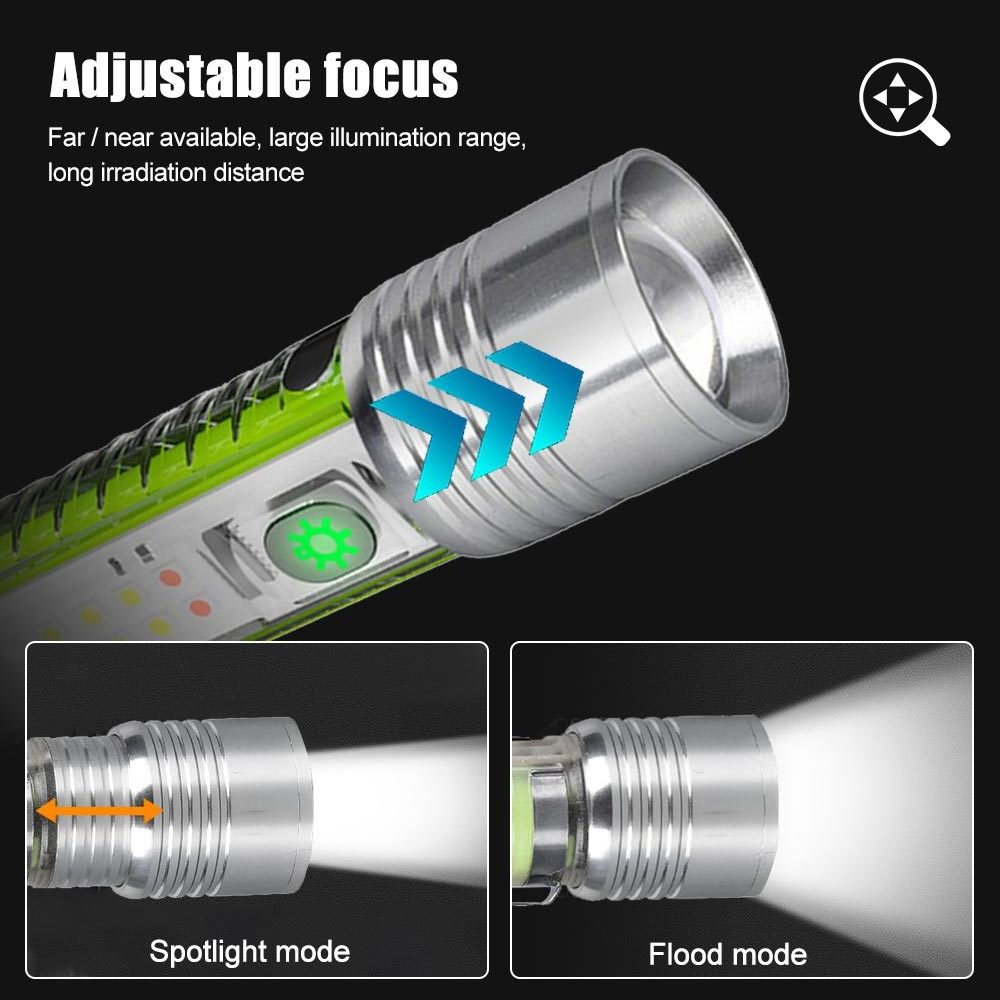 30W LED White Laser Telescopic Zoom Long Distance LED Flashlight