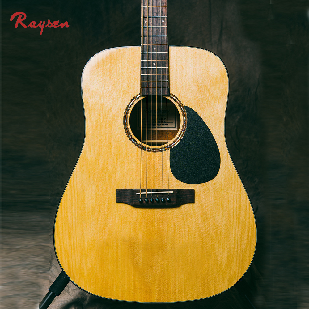 High Quality Acoustic Electric Guitar With Pick Up Solid Spuce Top