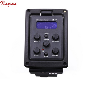 Guitar 4-Band EQ Equalizer System R-4T Acoustic Guitar Preamp Piezo Pickup LCD Screen Tuner