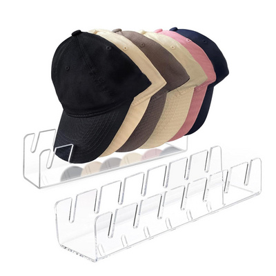 Rayshine  2 Pack  No Install Hat Display Stand Acrylic Hat Organizer For Baseball Caps Bedroom