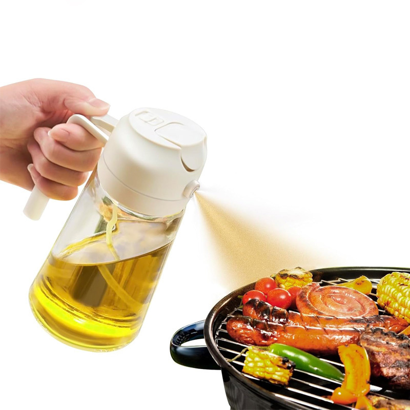 Rayshine Kitchen Gadgets Multifunctional 2 In 1 Glass Olive Oil Spray Bottle For Cooking Bbq