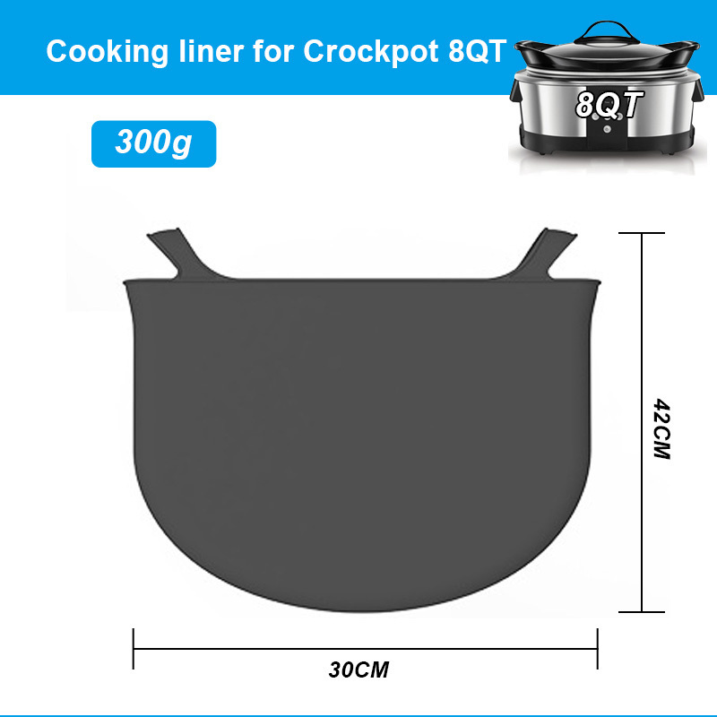 Rayshine reusable leakproof slow cooker divider liners silicone slow cooker liners oven bag for slow cooker