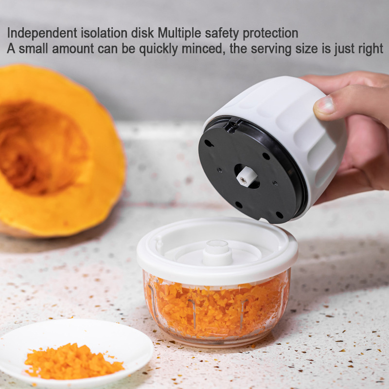 Rayshine mini usb portable wireless garlic fruit vegetable Tools onion food electric vegetable slicer cutter chopper