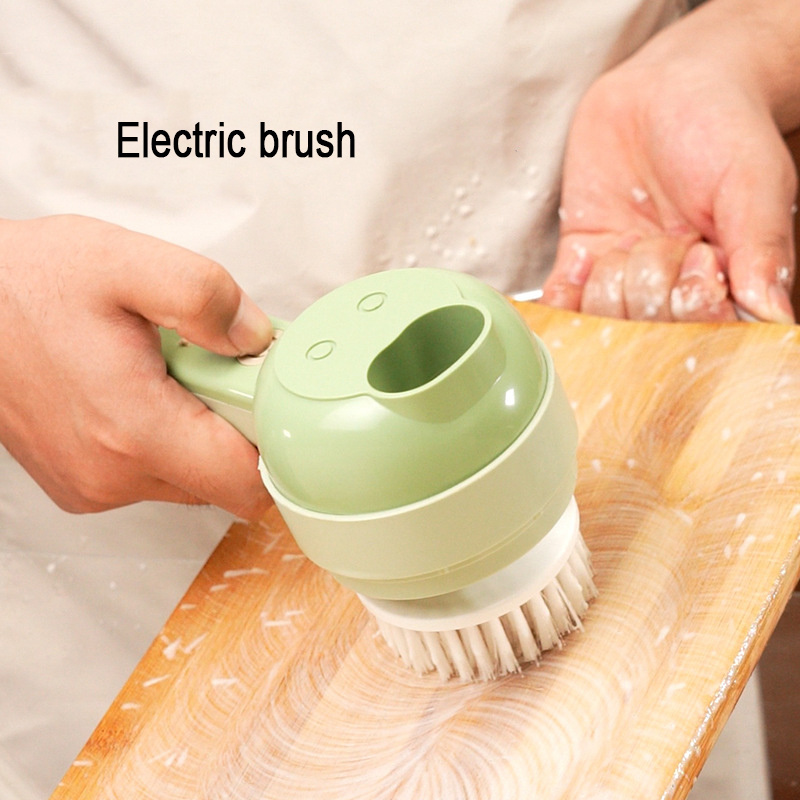 Rayshine 4 in 1 fruit vegetable slicers durable chili portable mini handheld electric vegetable chopper cutter set