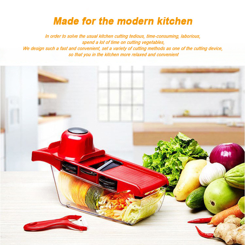 RAYSHINE 10 in 1 food chopper kitchen tool multifunctional manual mandoline food vegetable slicer chopper cutter