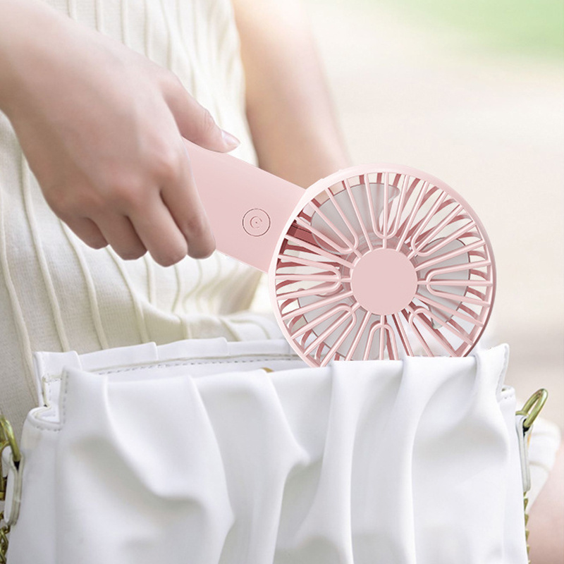 New Arrivals Rechargeable Portable Mini Handheld Fan Cheap Price White Pink Lash Fan Hand Held Fan For Travel Outdoor