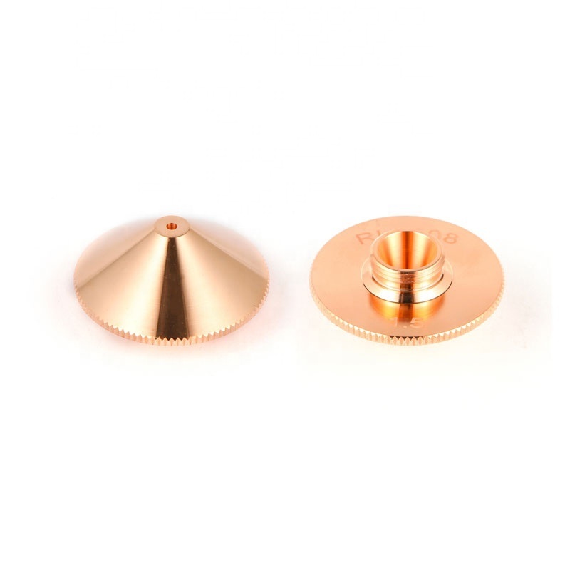 Raysoar LPTN01 D28 M11 H15 Copper Chrome Plated Fiber Laser Cutting Nozzle for Precitec WSX Han's Laser Head