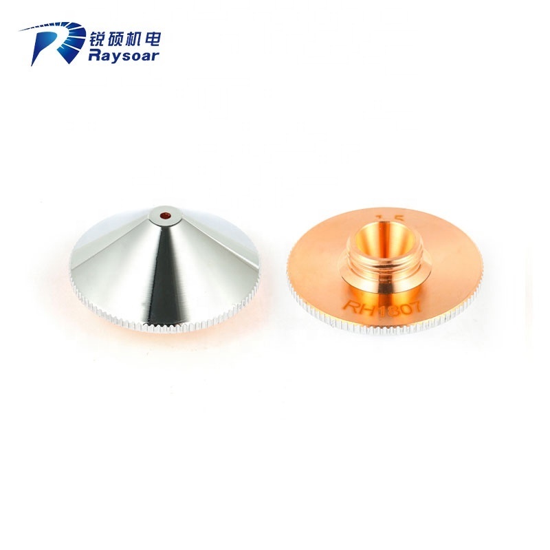 Raysoar LPTN01 D28 M11 H15 Copper Chrome Plated Fiber Laser Cutting Nozzle for Precitec WSX Han's Laser Head