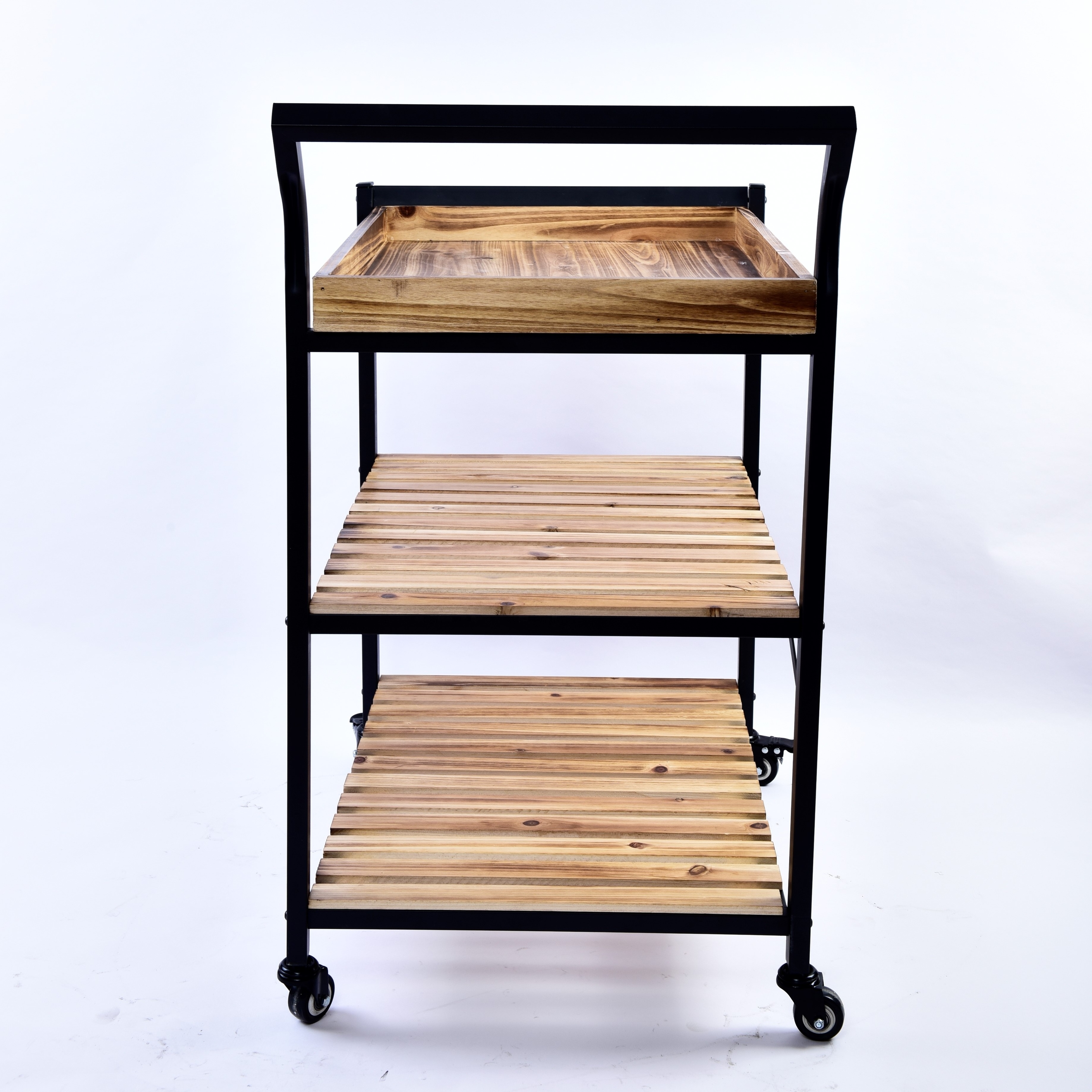 Food Serving Trolley Kitchen Islands & Carts 3 Tier Storage Cart Hand Carts & Trolleys Food Bar Cart Trolley Wooden Trolley