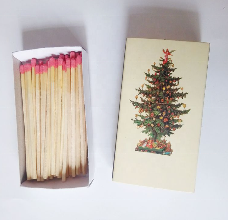 Custom Colored Head Safety Matches Long Christmas Matchsticks