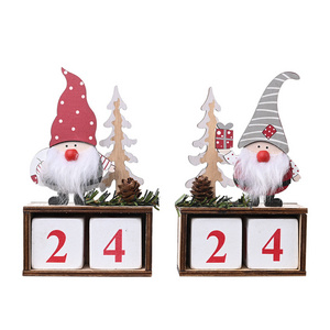 New Christmas Wooden Pineapple Calendar Elderly Decoration Wooden Calendar Countdown Decoration