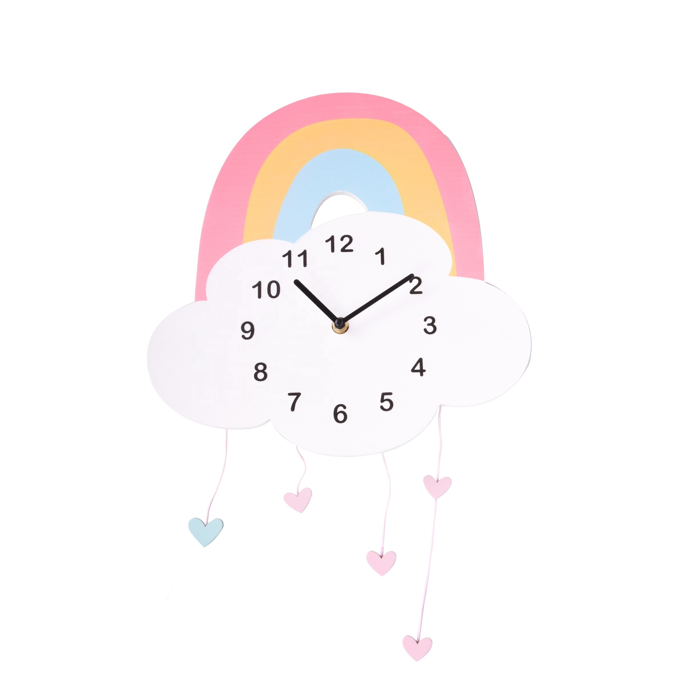 Cloud wooden wall clock home decorative kids room modern clocks