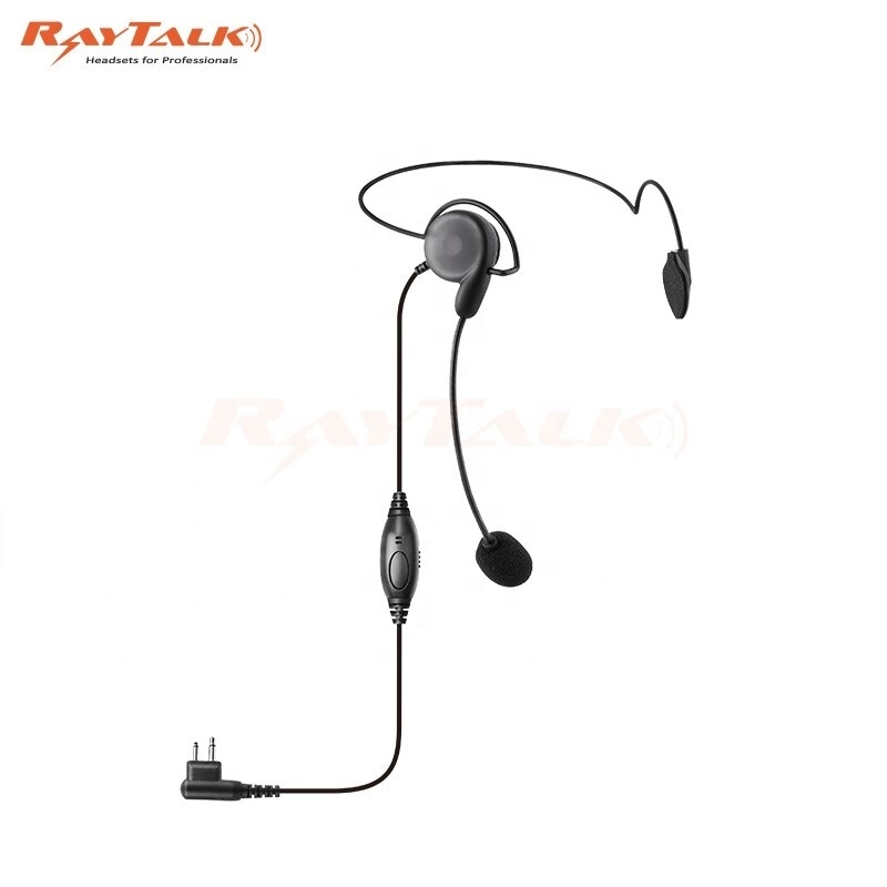 Intercom Earphone Light Weight with Mic and Vox/Ptt Switch for Motorola Two Way Radio Behind The Head Headset Headphone