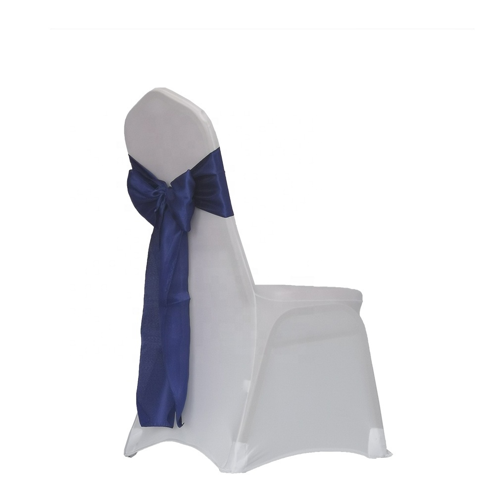 Royal Blue Satin  Chair Sashes for Wedding and Party Decoration