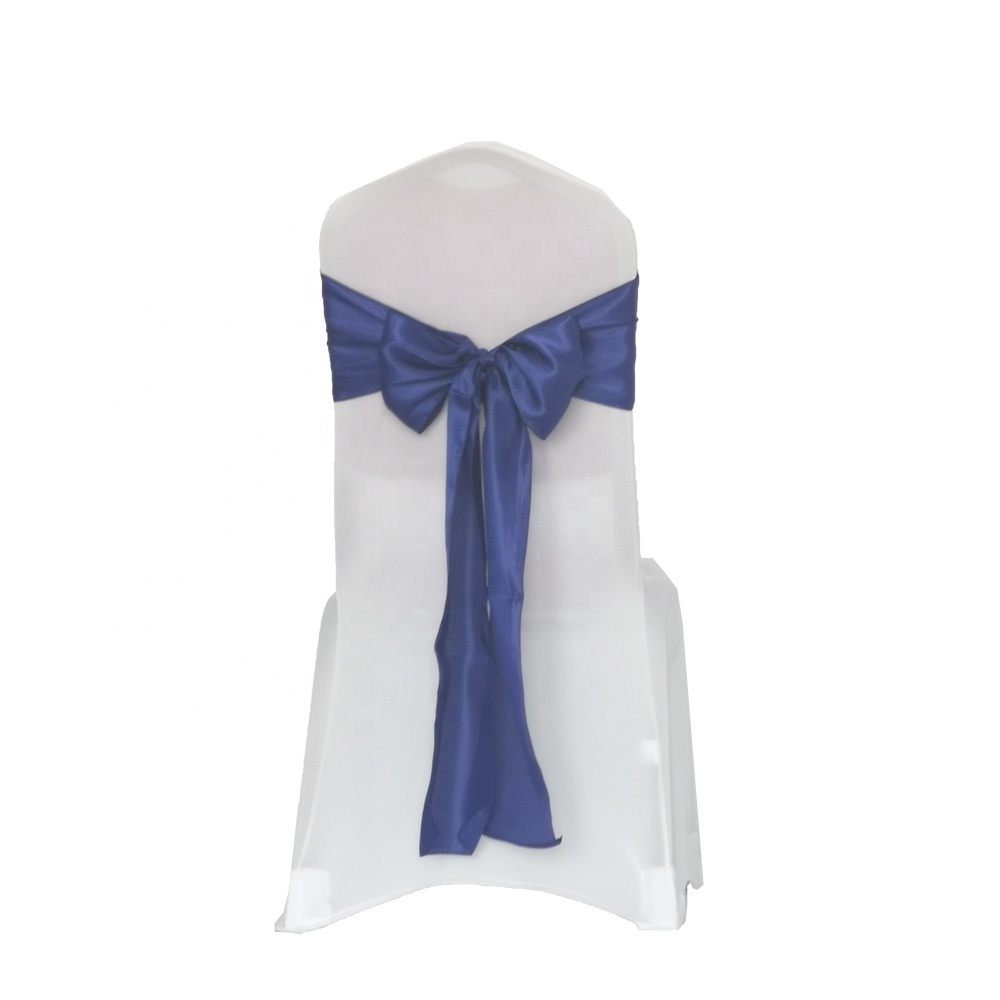 Royal Blue Satin  Chair Sashes for Wedding and Party Decoration