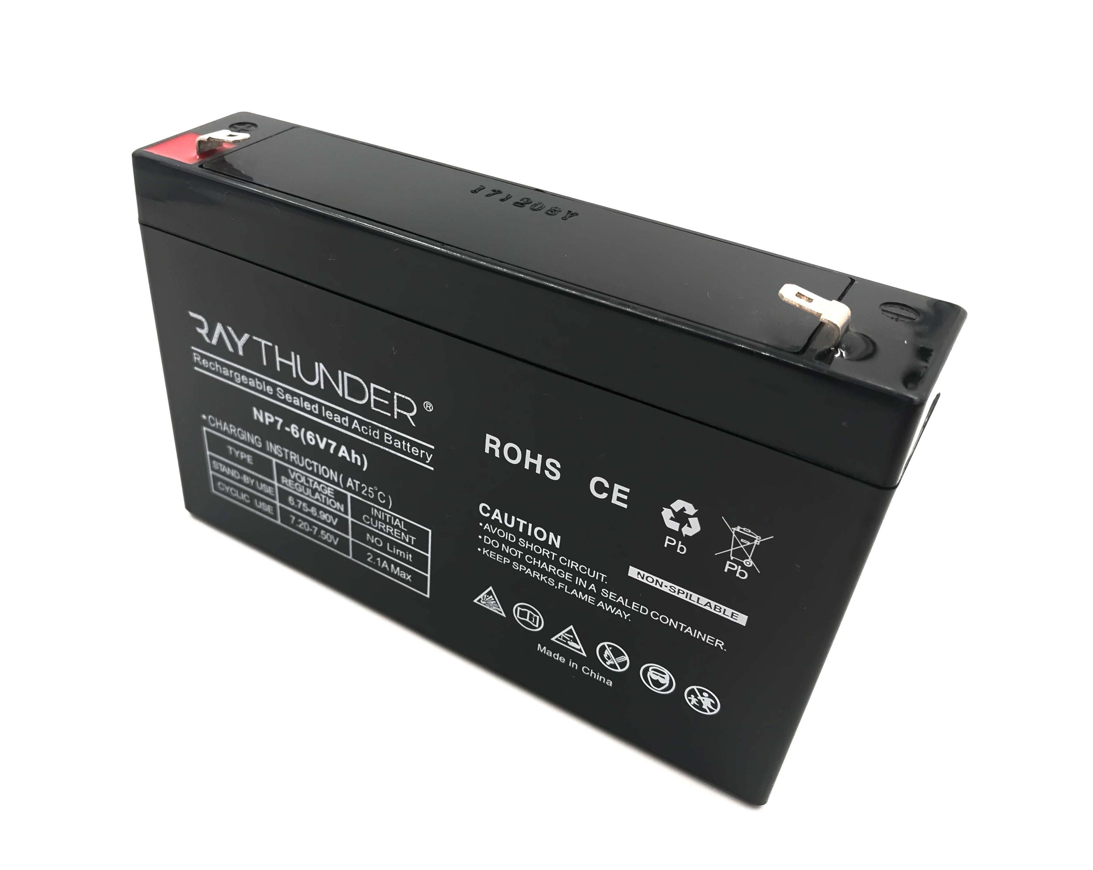 6v 7ah 20hr Sealed lead acid VRLA AGM  battery for ups and solar panels