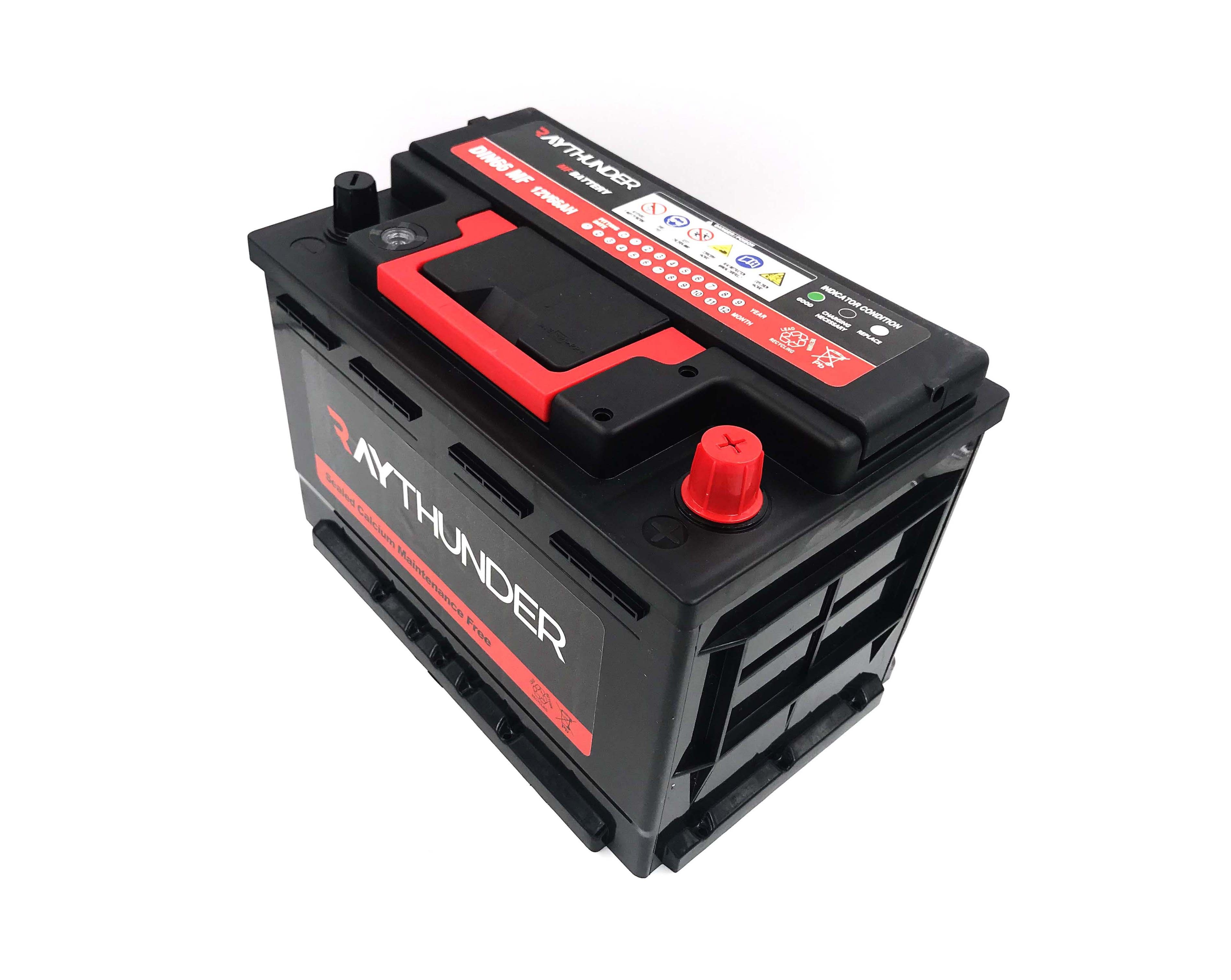 SMF Voltage and 51 - 80AH Capacity car battery dry charged Battery DIN66 12v 66ah