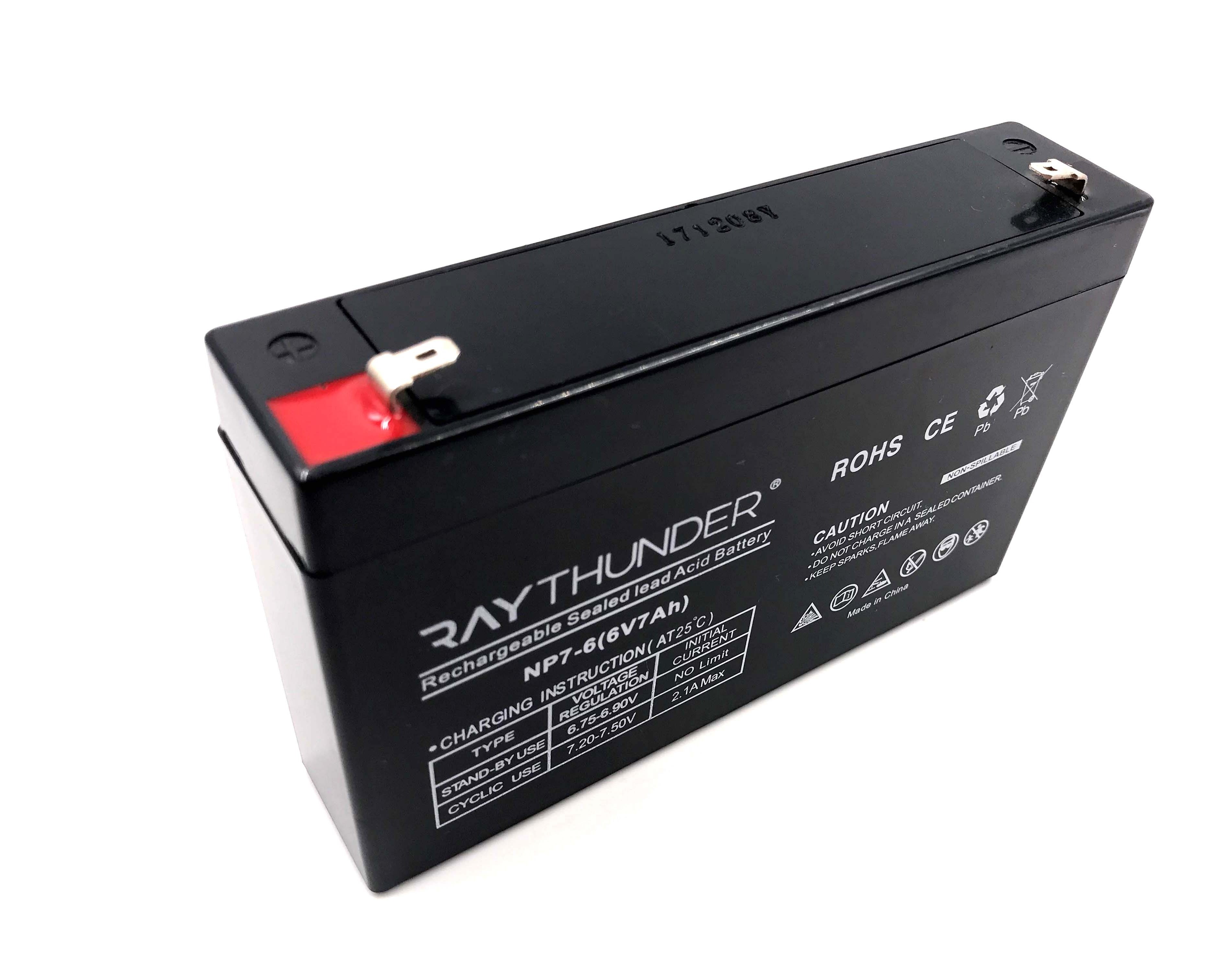 6v 7ah 20hr Sealed lead acid VRLA AGM  battery for ups and solar panels