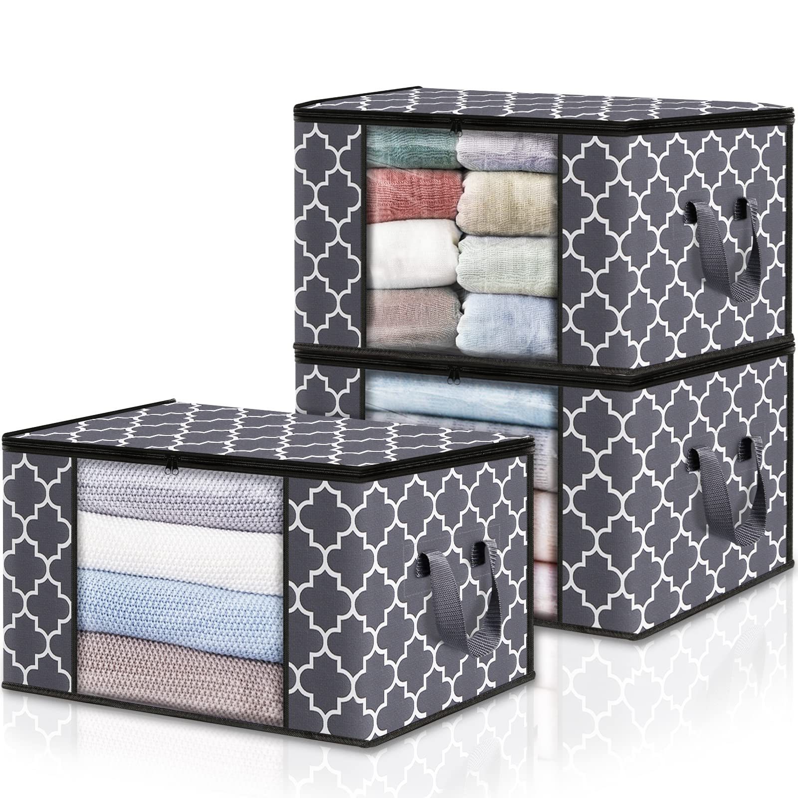 Clothes Storage Foldable Blanket Storage Bags Storage Containers for Organizing Clothing Bedroom Comforter Closet Organizer