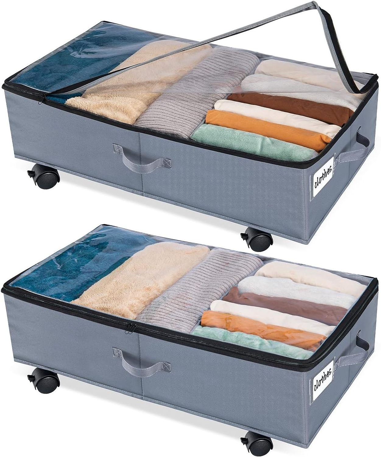 OEM Rigidity Under Bed Storage Containers Underbed Storage Organizer with Lid Extra Large Under Bed Storage with Wheels