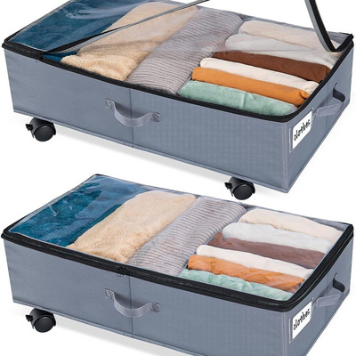 OEM Rigidity Under Bed Storage Containers Underbed Storage Organizer with Lid Extra Large Under Bed Storage with Wheels