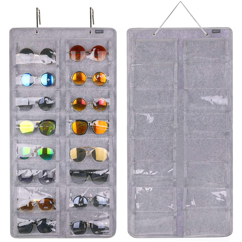 RaytopWall Mounted Hanging Glasses Storage Organizer Holder With Metal Hook Eyewear Hanging Storage