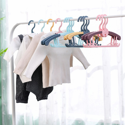 High quality plastic stretchable kids coat hangers thickened magic hanger portable clothes hanger