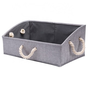 House Fabric Storage Bins Cubes Baskets Containers With Dual Plastic Handles For Home Closet Bedroom Drawers Organizers