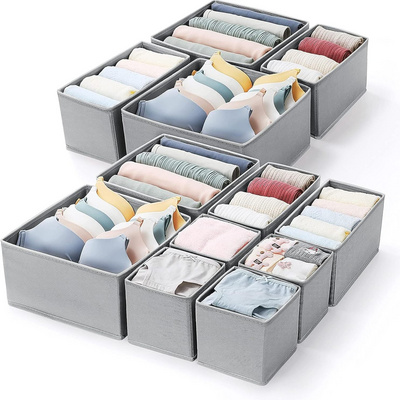 Closet Dresser Drawer Organizers Foldable Fabric Underwear Bras Clothes Storage Clothes Drawer Organizers