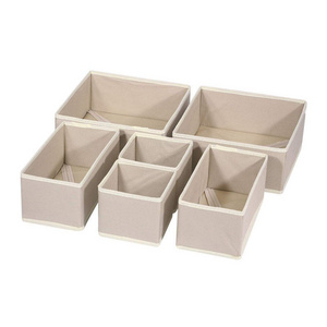 6 Sets Collapsible Cloth Storage Box Closet Dresser Bra And Sock Foldable Underwear Organizer Drawers