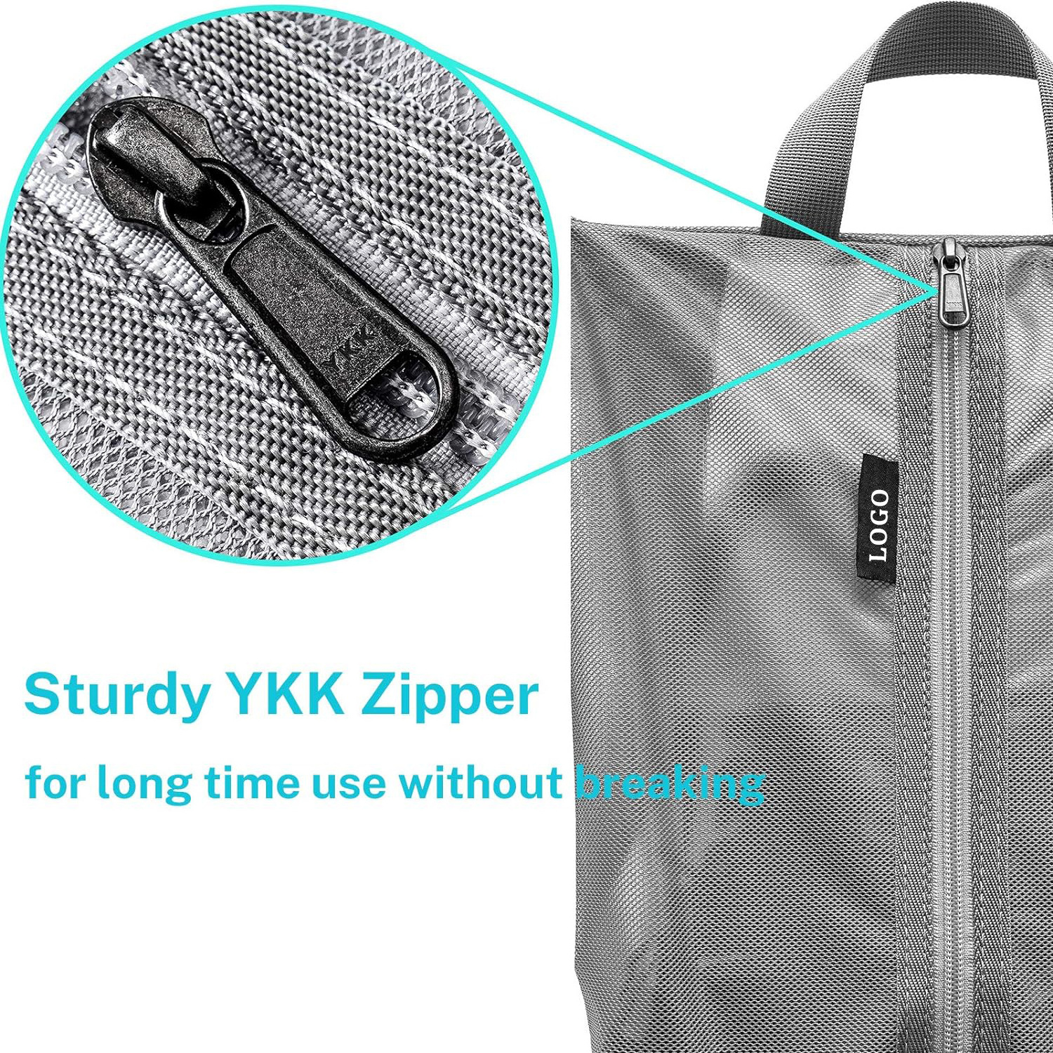 Travel Shoe Bags for Storage in Closet Transparent Shoe Packing Organizers with YKK Zipper