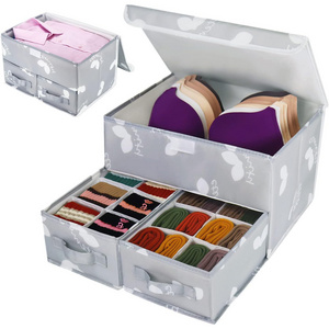 Sock Underwear Drawer Divider Closet Organizers Dresser Organizer Wardrobe Clothes Box Storage Bins with Lid