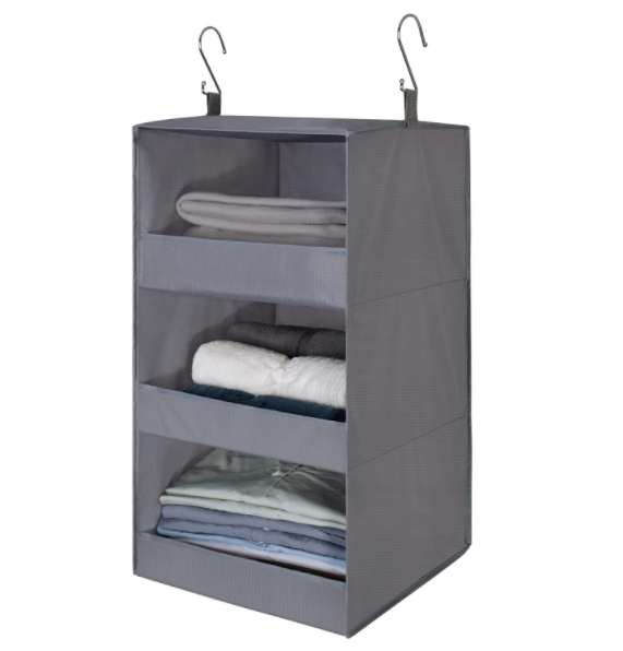 3-Shelf Hanging Closet Organizer Collapsible Hanging Closet Shelves Hanging Organizer for Closet & RV