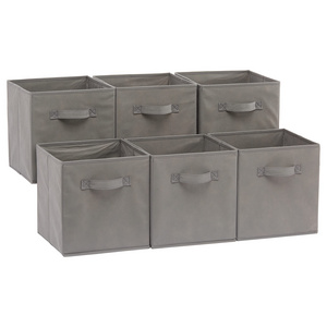 Amz Hot Sell Collapsible Fabric Storage Cubes Organizer With Handles