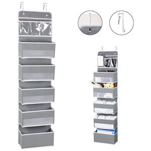 6-shelf Over The Door Organizer Collapsible Hanging Storage Organizer For Baby Nursery Bathroom Dorm Closet