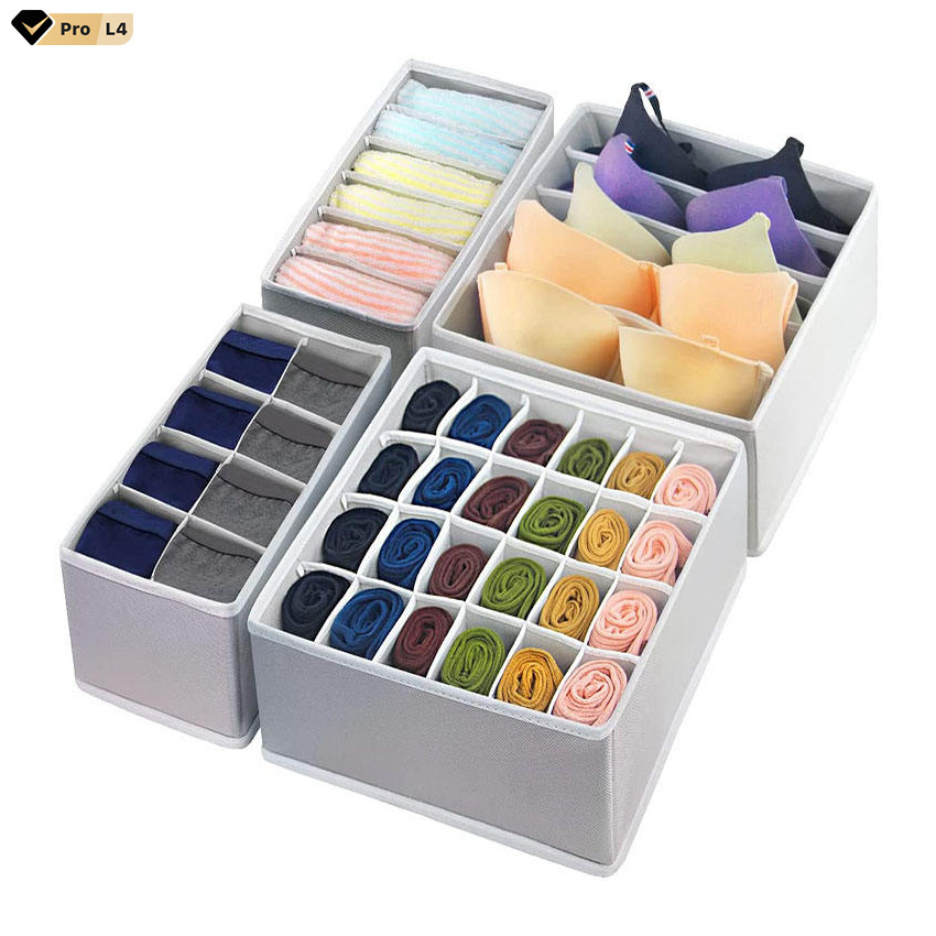 Bra Socks Underwear Drawer Organizer Clothes Socks Divider Fabric Foldable Wardrobe Cabinet Closet Storage Box Drawer Organizer